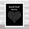 David Bowie Sound And Vision Black Heart Song Lyric Wall Art Print