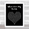 David Bowie When I Live My Dream Black Heart Song Lyric Wall Art Print