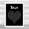 alt-J Taro Black Heart Song Lyric Wall Art Print