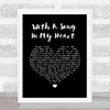 Ella Fitzgerald With A Song In My Heart Black Heart Song Lyric Wall Art Print