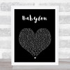 5 Seconds Of Summer Babylon Black Heart Song Lyric Wall Art Print