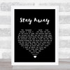 Elvis Presley Stay Away Black Heart Song Lyric Wall Art Print