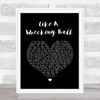 Eric Church Like A Wrecking Ball Black Heart Song Lyric Wall Art Print