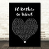 Etta James I'd Rather Go Blind Black Heart Song Lyric Wall Art Print