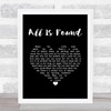 Evan Rachel Wood All Is Found Black Heart Song Lyric Wall Art Print