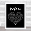 Frankie Goes To Hollywood Relax Black Heart Song Lyric Wall Art Print