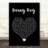 Frederic Weatherly Danny Boy Black Heart Song Lyric Wall Art Print