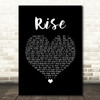Gabrielle Rise Black Heart Song Lyric Wall Art Print