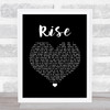 Gabrielle Rise Black Heart Song Lyric Wall Art Print