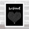 Garth Brooks Ireland Black Heart Song Lyric Wall Art Print
