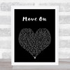 George Michael Move On Black Heart Song Lyric Wall Art Print