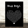 Gerry Cinnamon Dark Days Black Heart Song Lyric Wall Art Print