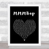 Hanson MMMBop Black Heart Song Lyric Wall Art Print