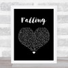Harry Styles Falling Black Heart Song Lyric Wall Art Print