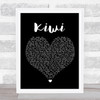 Harry Styles Kiwi Black Heart Song Lyric Wall Art Print