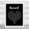 Heather Small Proud Black Heart Song Lyric Wall Art Print