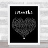 Hey Monday 6 Months Black Heart Song Lyric Wall Art Print