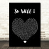 Hillsong United So Will I Black Heart Song Lyric Wall Art Print