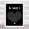 Hillsong United So Will I Black Heart Song Lyric Wall Art Print