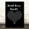 Jon Pardi Head Over Boots Black Heart Song Lyric Wall Art Print