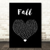 Kolby Cooper Fall Black Heart Song Lyric Wall Art Print