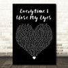 Chris Norman & Nino De Angelo Everytime I Close My Eyes Black Heart Wall Art Gift Song Lyric Print