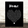 Lady Antebellum Home Black Heart Song Lyric Wall Art Print