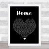 Lady Antebellum Home Black Heart Song Lyric Wall Art Print