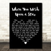 Cliff Edwards When You Wish Upon a Star Black Heart Decorative Wall Art Gift Song Lyric Print