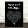 Lana Del Rey Young And Beautiful Black Heart Song Lyric Wall Art Print