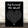 Lisa Stansfield All Around the World Black Heart Decorative Wall Art Gift Song Lyric Print