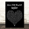 Jordan Mackampa Love At First Sight Black Heart Decorative Wall Art Gift Song Lyric Print