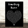 My Chemical Romance Cemetery Drive Black Heart Decorative Wall Art Gift Song Lyric Print