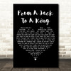 Ned Miller From A Jack To A King Black Heart Decorative Wall Art Gift Song Lyric Print