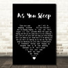 Something Corporate As You Sleep Black Heart Decorative Wall Art Gift Song Lyric Print