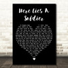Wolfe Tones Here Lies A Soldier Black Heart Decorative Wall Art Gift Song Lyric Print