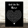 Michael Jackson Got to Be There Black Heart Decorative Wall Art Gift Song Lyric Print
