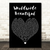 Kane Brown Worldwide Beautiful Black Heart Decorative Wall Art Gift Song Lyric Print