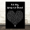 Ricky Ross At My Weakest Point Black Heart Decorative Wall Art Gift Song Lyric Print