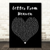 Tim Shetler Letter from Heaven Black Heart Decorative Wall Art Gift Song Lyric Print