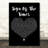 Harry Styles Sign Of The Times Black Heart Decorative Wall Art Gift Song Lyric Print