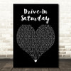 David Bowie Drive-In Saturday Black Heart Decorative Wall Art Gift Song Lyric Print