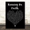 Eric Clapton Running On Faith Black Heart Decorative Wall Art Gift Song Lyric Print