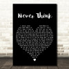 Robert Pattinson Never Think Black Heart Decorative Wall Art Gift Song Lyric Print