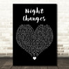 One Direction Night Changes Black Heart Decorative Wall Art Gift Song Lyric Print