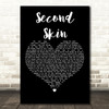 The Chameleons Second Skin Black Heart Decorative Wall Art Gift Song Lyric Print
