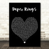 Taylor Swift Paper Rings Black Heart Decorative Wall Art Gift Song Lyric Print
