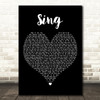 My Chemical Romance Sing Black Heart Decorative Wall Art Gift Song Lyric Print