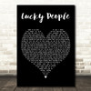 Waterparks Lucky People Black Heart Decorative Wall Art Gift Song Lyric Print