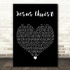 Brand New Jesus Christ Black Heart Decorative Wall Art Gift Song Lyric Print